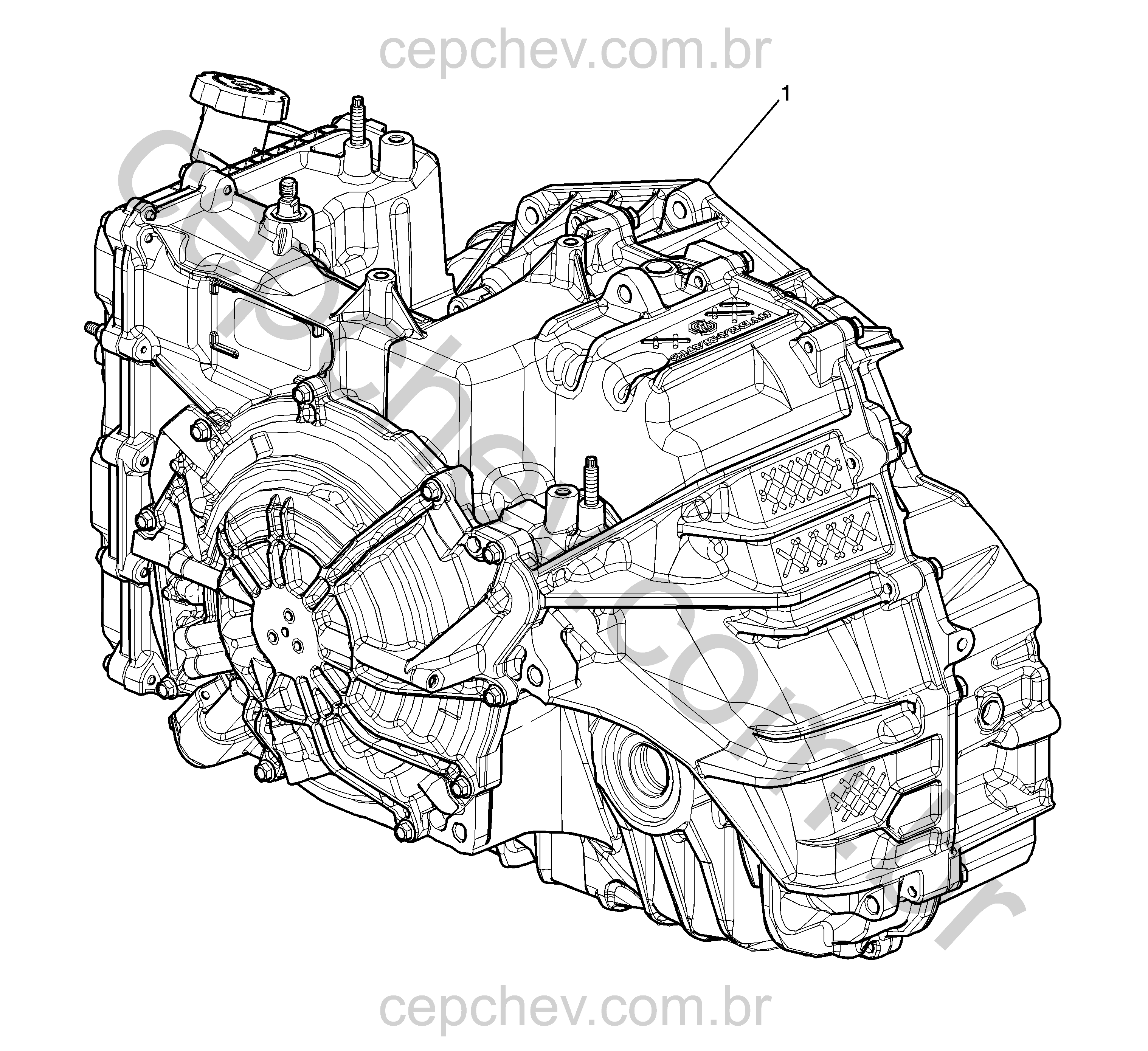 Conjunto da transmissão automática (6T70) (2008–2009)