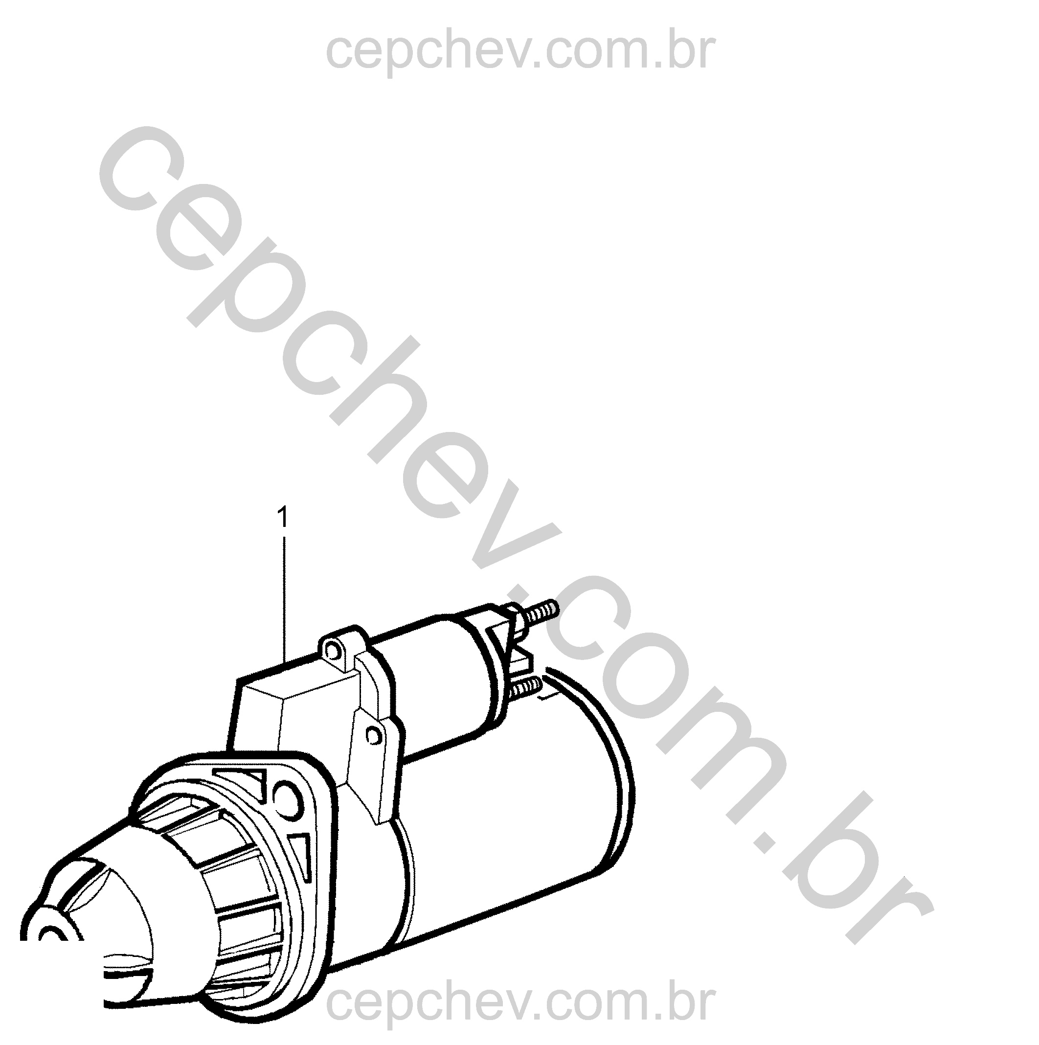 Motor de partida e componentes elétricos para acionamento e relé