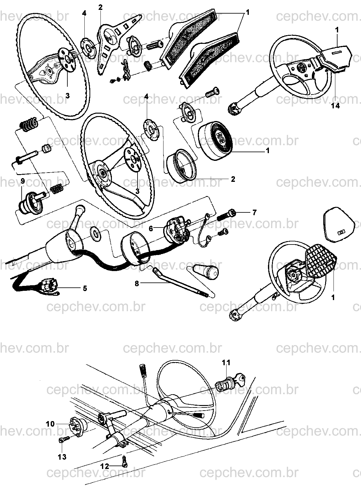 専用7999+1000+650 09300719 Opala 1969/1992 - CONECTOR da chave indicadora da direção