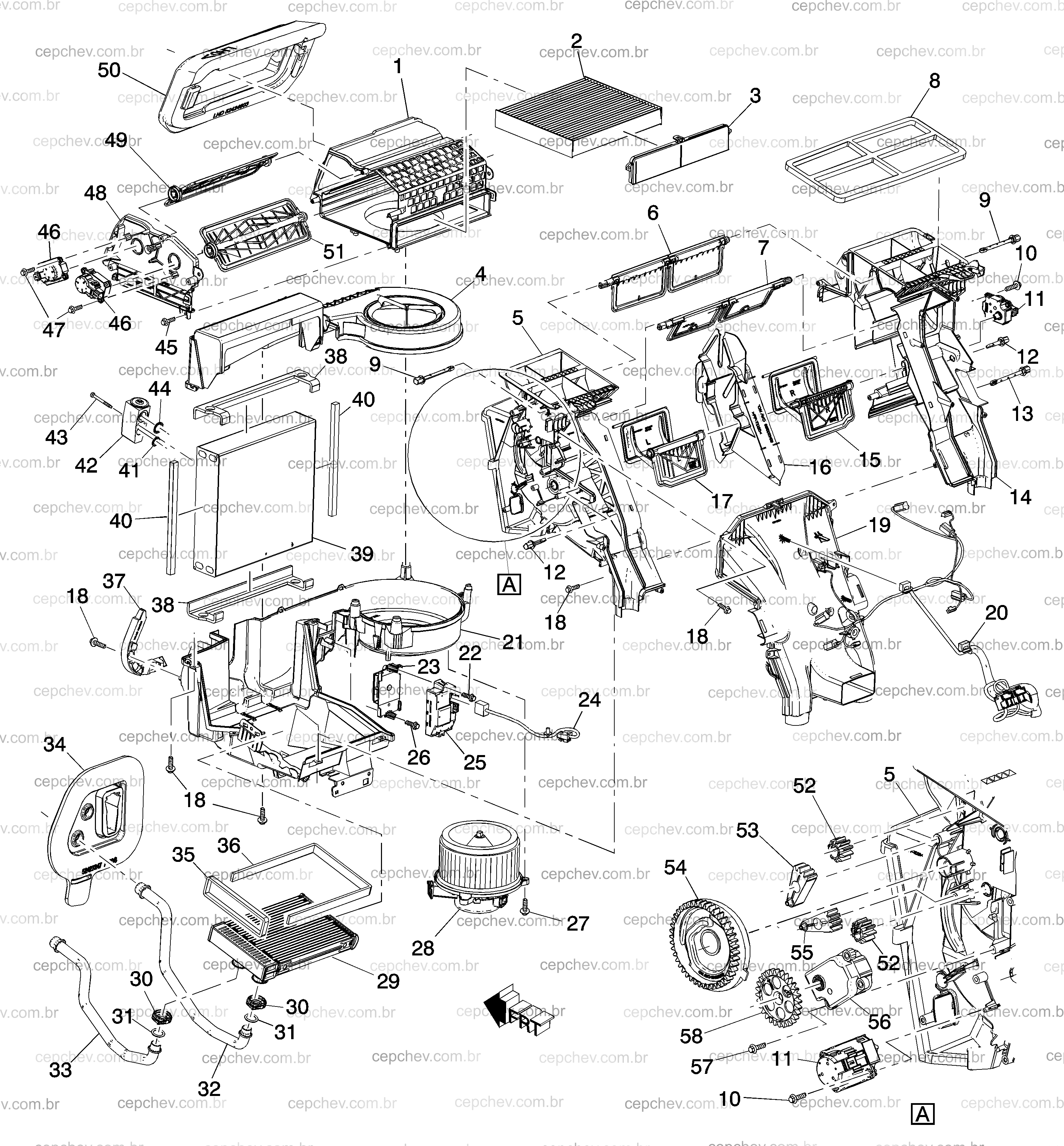 13263279 Malibu 2013 - MOTOR do ventilador - | Catalogo de Peças ...