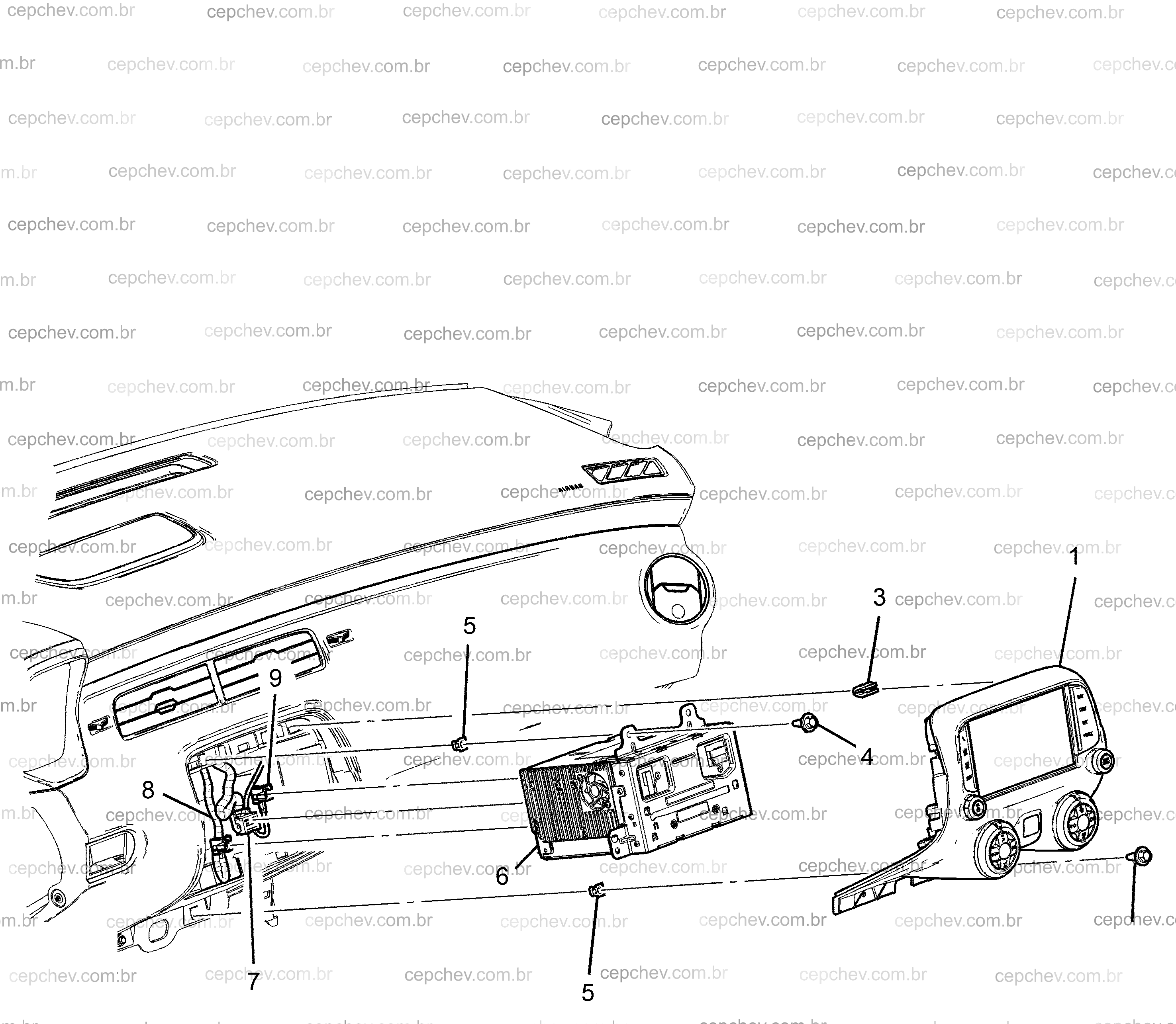 NS Camaro Coupê 2011/2015 - CHICOTE de fiação do painel de instrumentos ...