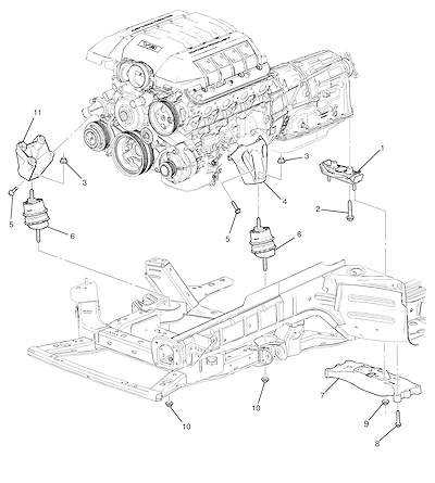 Imagem de Montagem motor e transmissão (L99/6.2J, MYC automático)