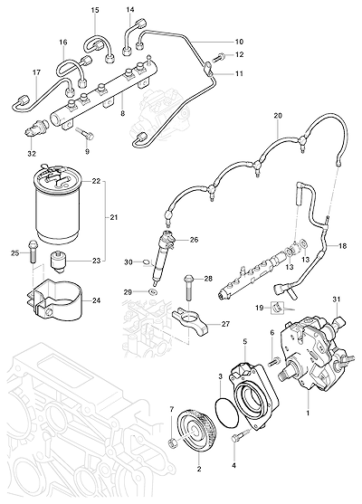 Imagem de Unidade de injeção e bomba de alta pressão motor diesel LLK