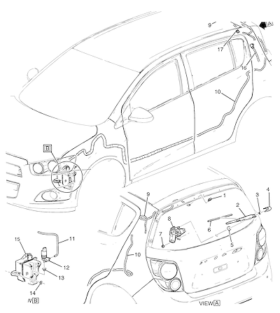 Imagem de Sistema limpador e lavador da janela traseira com motor e acessórios completos