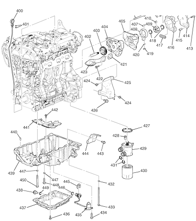 Imagem de Bomba de óleo, cárter e peças relacionadas motor 2.0L L4 (LTG/2.0X) (2)