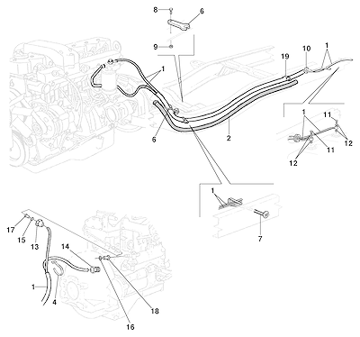 Imagem de Linha de combustível para motor diesel GMC 6.100 e 6.150