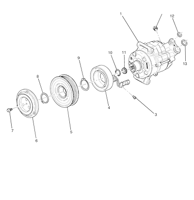 Imagem de Compressor e componentes do ar-condicionado (LFJ 1.6-0) (2012)
