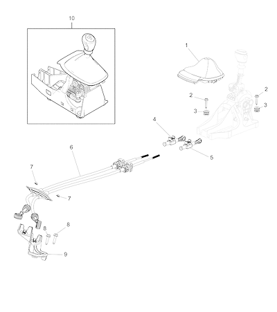 Imagem de Controles e cabos para transmissão manual com alavanca e acessórios completos (1)