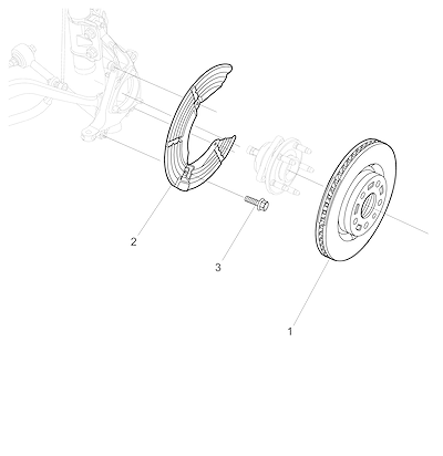 Imagem de Freios a disco dianteiros com protetor e rotor (298 mm)