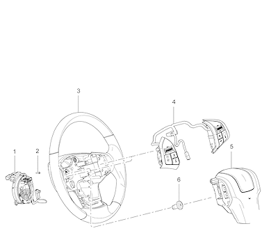 Imagem de Volante de direção com controle de velocidade de cruzeiro e airbag