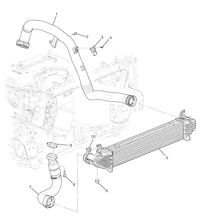 Imagem de Sistema intercooler do turbo alimentador (LTG/2.0X) (2018–2019)