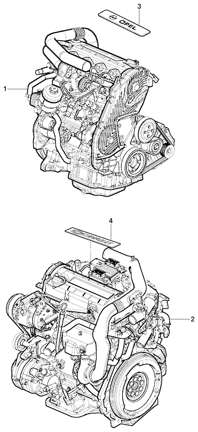 Imagem de Motor completo diesel turbo DOHC e moldura da cobertura da árvore de comando