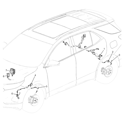 Imagem de Sistema elétrico dos freios com sensores e módulos de controle integrados