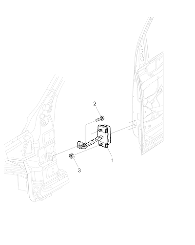 Imagem de Porta dianteira lateral e articulação limitador