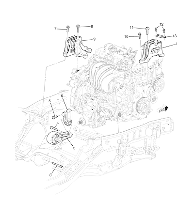 Imagem de Montagem motor e transmissão 2.0X automático (2019–2021)