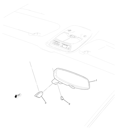 Imagem de Espelho retrovisor interno manual (2017–2021)