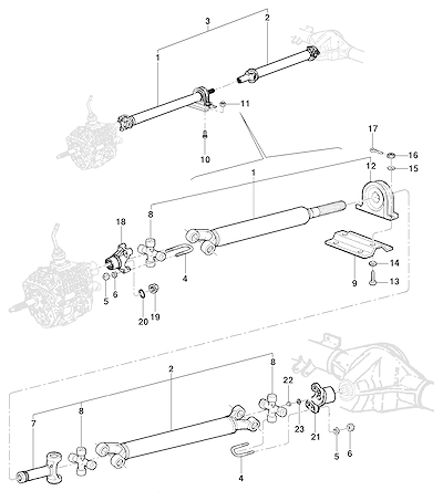 Imagem de Árvore de transmissão dianteira e traseira para pick-up GrandBlazer