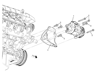 Imagem de Ar-condicionado montagem e suporte do compressor (L99/6.2J)
