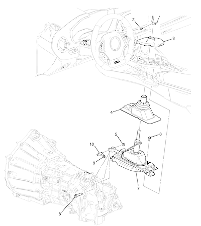 Imagem de Controles e alavancas da transmissão manual (MM6) com acessórios e fixadores