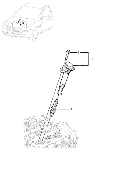 Imagem de Conjunto da bobina e ignição para motor V6 gasolina
