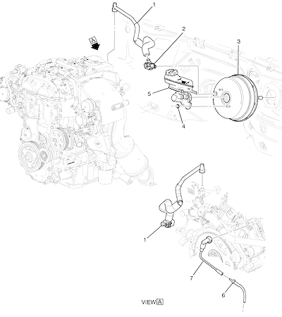Imagem de Montagem do servomotor e cilindro mestre do freio (LTG/2.0X) (2016–2019)