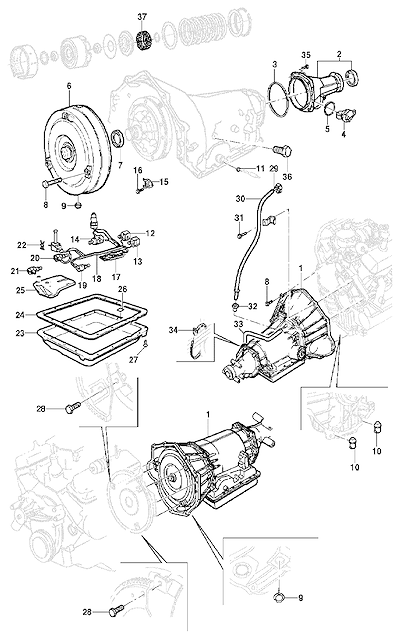 Imagem de Componentes e vedadores da transmissão automática com óleo Dexron VI (1L e 4L)