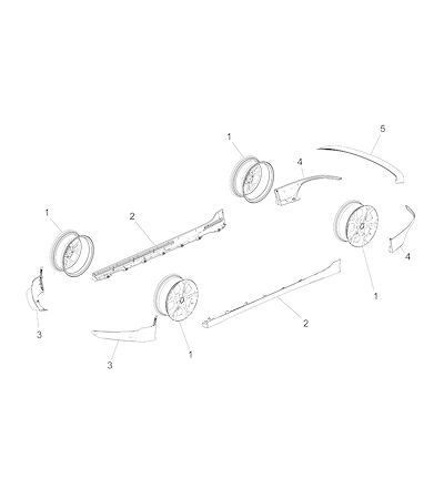 Imagem de Pacote aerofólio e kit sport com spoilers e moldagens externas