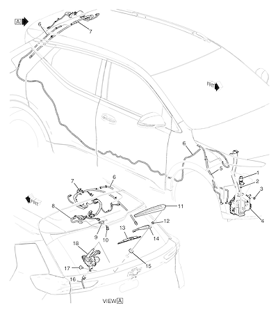 Imagem de Sistema limpador e lavador da janela traseira com motor e acessórios completos (2)