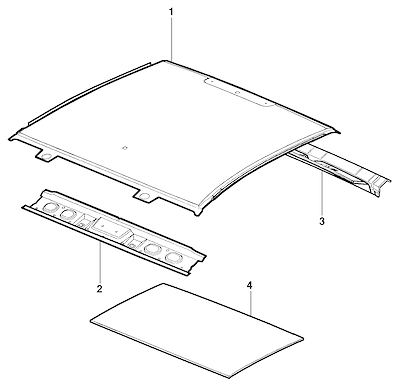 Imagem de Painel do teto e travessas para pick-up