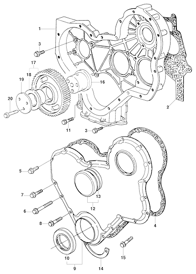 Imagem de Distribuição do motor diesel L4A Maxion