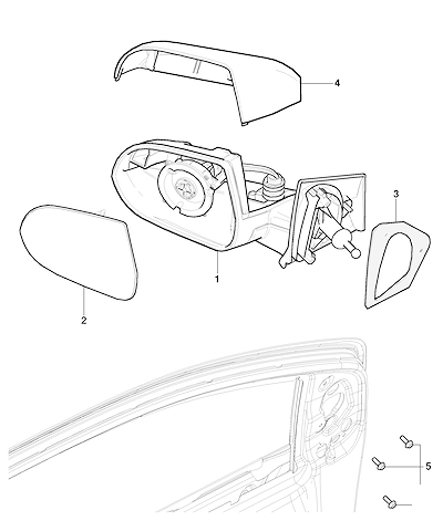 Imagem de Espelho e retrovisor manual externo com cobertura e acessórios completos