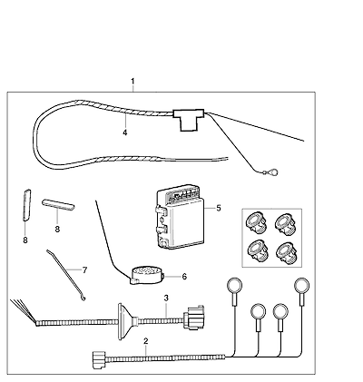 Imagem de Pacote acessórios sensor de objeto traseiro (2011–2014) com módulo e controle