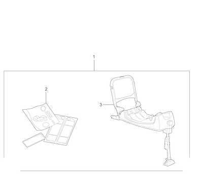 Imagem de Pacote de acessórios para segurança bebê Isofix com banco infantil e manual