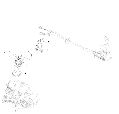 Imagem de Alavanca câmbio transmissão manual (2016–2017) CF, CG, CH, CI