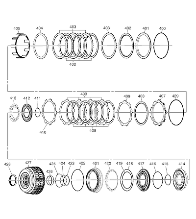 Imagem de Transmissão automática 6L80 conjunto de embreagem e marcha à ré 1-2-3-4 & 3-5