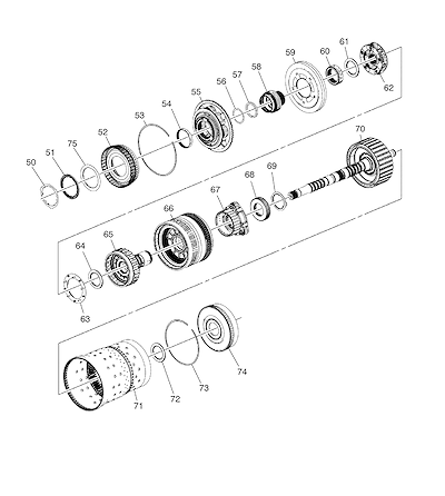 Imagem de Transmissão automática 10L60 com conjuntos e peças de embreagem e engrenagens