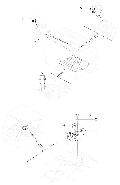 Imagem de Console do assoalho da cabine modelo 15