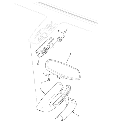 Imagem de Espelho retrovisor interno com sensor de temperatura e umidade (2018–2021)
