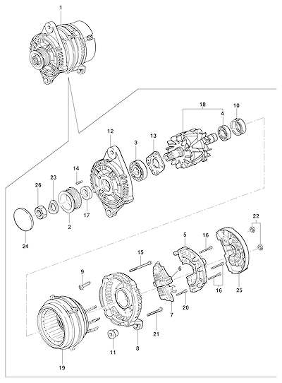 Imagem de Alternador 70, 90 e 120A - BOSCH