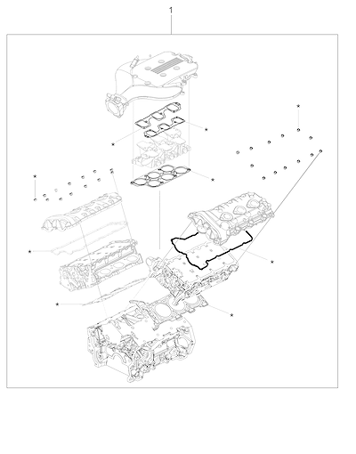 Imagem de Kit junta e gaxetas do cabeçote do motor V6 (LLT, LFX)