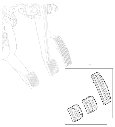 Imagem de Pacote acessórios e cobertura do pedal para transmissão manual e automática