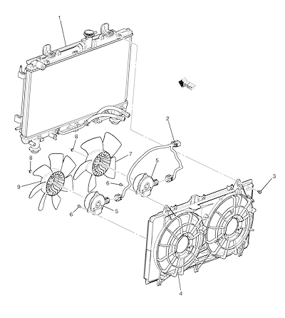Imagem de Ventoinha e componentes do sistema de arrefecimento do motor (L99/6.2J)