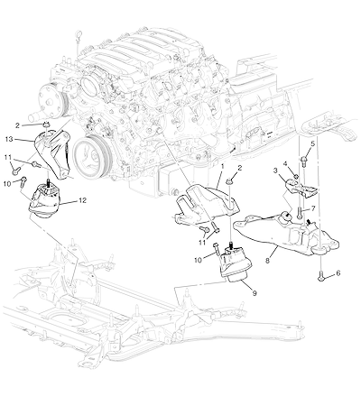 Imagem de Montagem de motor 6,2 e transmissão automática M5U