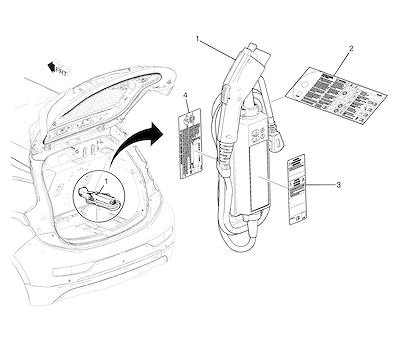 Imagem de Cabo de carregamento portátil (2020–2021) para bateria e motor de acionamento
