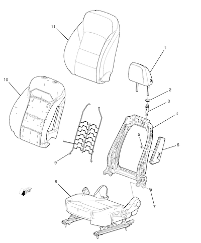 Imagem de Conjunto banco dianteiro e traseiro com almofadas, encostos e airbags laterais