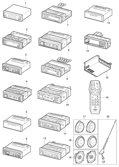 Imagem de Sistema de áudio com rádio AM/FM, CD, MP3, USB e alto-falantes opcionais