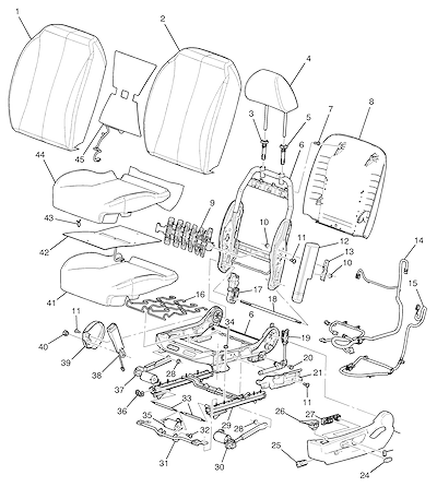 Imagem de Conjunto banco motorista (2011–2012) com ajustes, airbag e aquecedor
