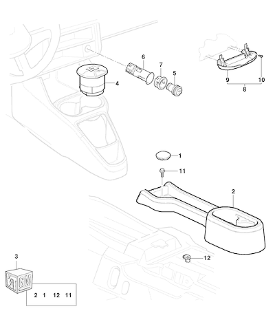 Imagem de Pacote acessórios console e acendedor cigarro (2011–2014)