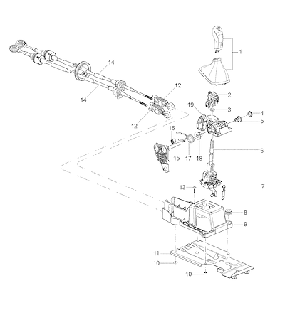 Imagem de Transmissão manual alavanca e componentes (2018–2021) CF, CG80