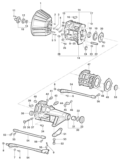 Imagem de Carcaças e componentes da transmissão para motor LK6/LM3/LN2/LG1